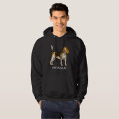 Beagle Crazy Dog Hoodie (Voorkant volledig)