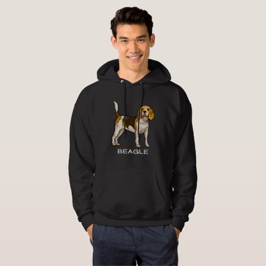 Beagle Crazy Dog Hoodie (Voorkant volledig)