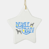 BEAGLE CRAZY KERAMISCH ORNAMENT (Rechts)