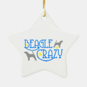 BEAGLE CRAZY KERAMISCH ORNAMENT (Achterkant)