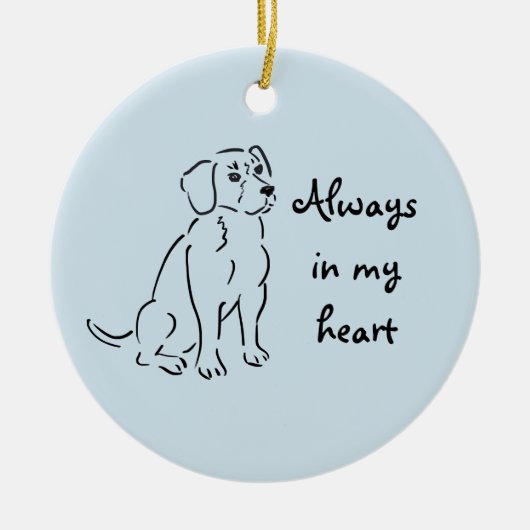 Beagle Custom Pet Loss Keepsake for Dog Lover Keramisch Ornament (Voorkant)