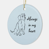 Beagle Custom Pet Loss Keepsake for Dog Lover Keramisch Ornament (Links)