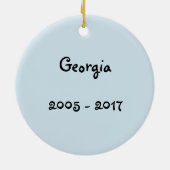 Beagle Custom Pet Loss Keepsake for Dog Lover Keramisch Ornament (Achterkant)