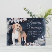 Beagle Custom Season Greetings Feestdagenkaart (Staand voorkant)