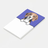 Beagle Cute Peeking Dog Lover Gifts Stationery Post-it® Notes (Schuin)