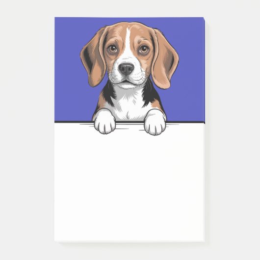 Beagle Cute Peeking Dog Lover Gifts Stationery Post-it® Notes (Voorkant)
