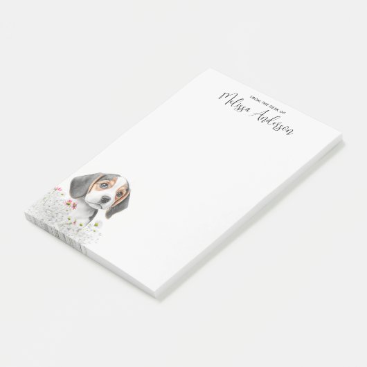 Beagle Cute Puppy Persoonlijk Hondenliefhebber Post-it® Notes (Schuin)