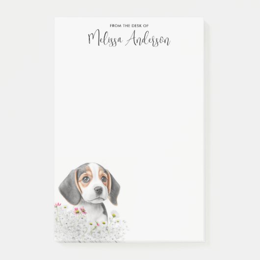 Beagle Cute Puppy Persoonlijk Hondenliefhebber Post-it® Notes (Voorkant)