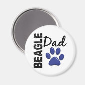 Beagle Dad 2 Magneet (Voorkant / Achterkant)