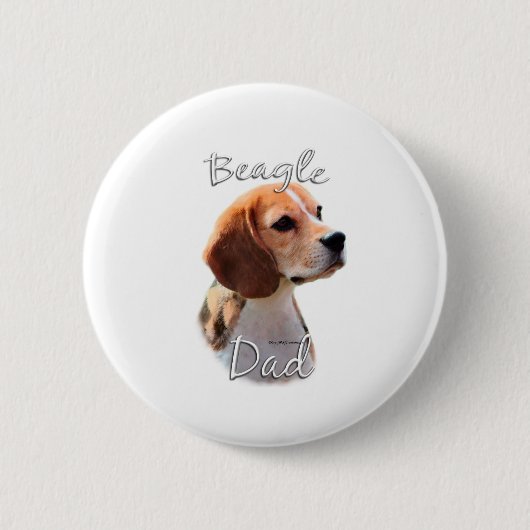 Beagle Dad 2 Ronde Button 5,7 Cm (Voorkant)
