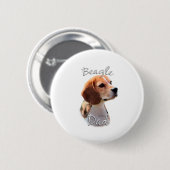 Beagle Dad 2 Ronde Button 5,7 Cm (Voorkant /achterkant)