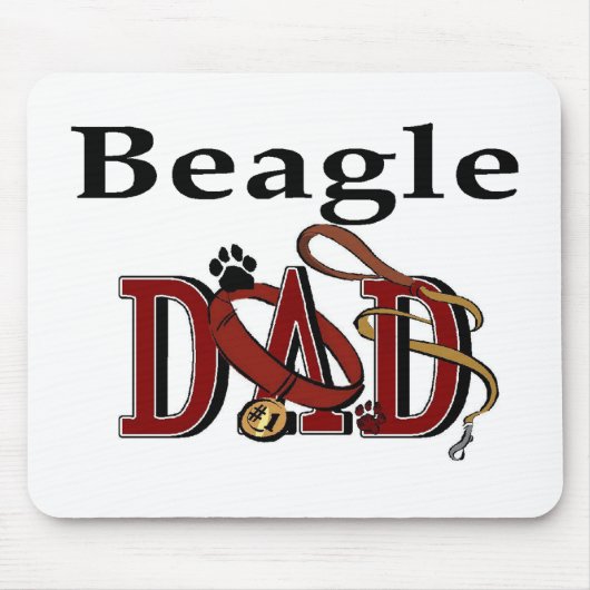 Beagle Dad Apparel Gifts Muismat (Voorkant)