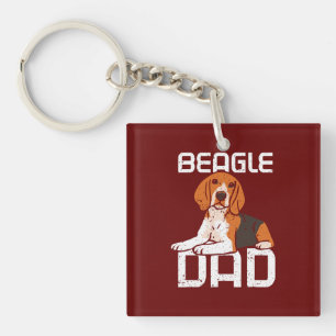 Beagle Dad/Beagle Hondenliefhebbers/Beagle Father Sleutelhanger