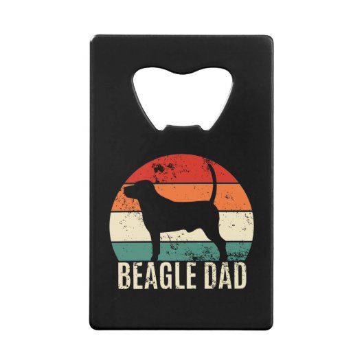 Beagle Dad Creditkaart Flessenopener (Voorkant)