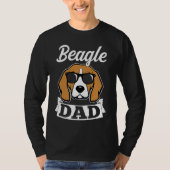 Beagle dad dog daddy daddy master walking t-shirt (Voorkant)