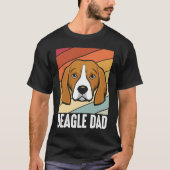 Beagle dad dog daddy daddy master walking t-shirt (Voorkant)