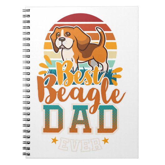 beagle dad engelse beagle hond papa ver hondenlief notitieboek (Voorkant)