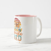 beagle dad engelse beagle hond papa ver hondenlief tweekleurige koffiemok (Voorkant rechts)