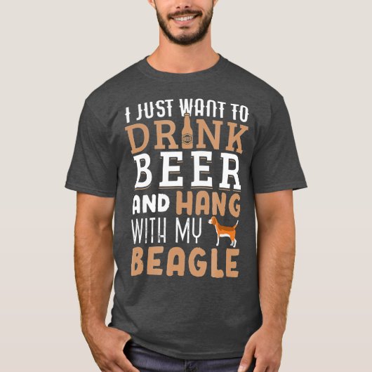 Beagle Dad Funny Fathers Day Hondenliefhebber Gift T-shirt (Voorkant)