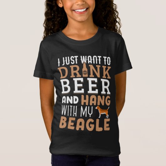 Beagle Dad Funny Vaderdag Gift Beer T-shirt (Voorkant)