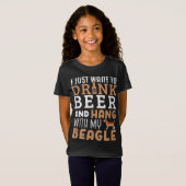 Beagle Dad Funny Vaderdag Gift Beer T-shirt (Voorkant volledig)