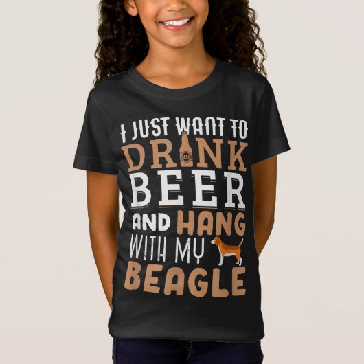 Beagle Dad Funny Vaderdag Gift Beer T-shirt (Voorkant)