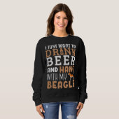 Beagle Dad Funny Vaderdag Gift Beer Trui (Voorkant volledig)