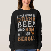 Beagle Dad Funny Vaderdag Gift Beer Trui (Voorkant)