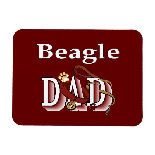 Beagle Dad Gifts Magneet (Horizontaal)