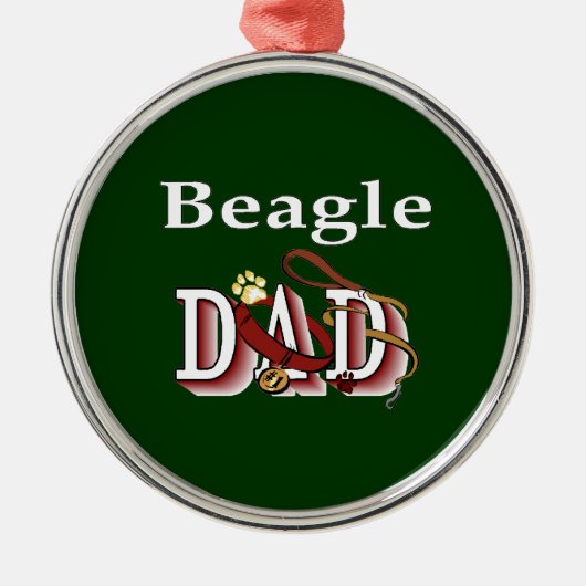 Beagle Dad Gifts Metalen Ornament (Voorkant)