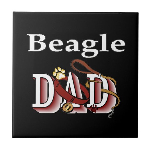 Beagle Dad Gifts Tegeltje (Voorkant)