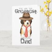 Beagle Dad Kaart (Gele Bloem)