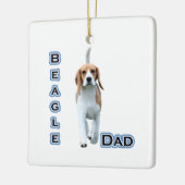 Beagle Dad Keramisch Ornament (Links)