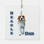 Beagle Dad Keramisch Ornament (Achterkant)