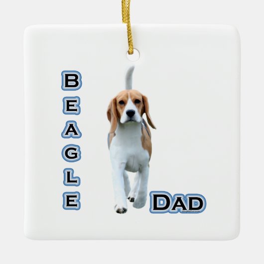 Beagle Dad Keramisch Ornament (Voorkant)