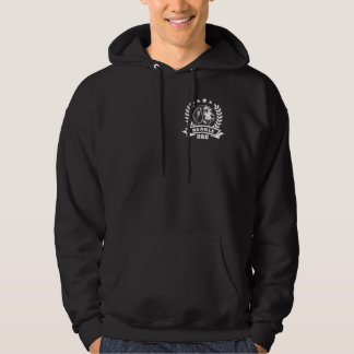 "Beagle Dad" mit Hundekopf auf Brust Hoodie