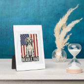 Beagle Dad Patriotic Vintage Dog Shirt Design_1 Fotoplaat (Zijkant)