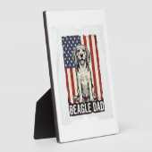 Beagle Dad Patriotic Vintage Dog Shirt Design_1 Fotoplaat (Zijkant)