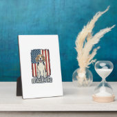 Beagle Dad Patriotic Vintage Engraving Dog Design_ Fotoplaat (Zijkant)
