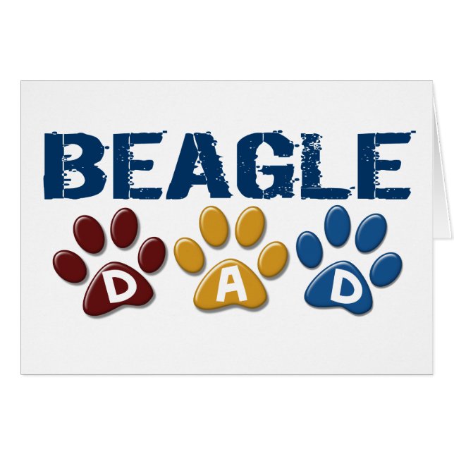 BEAGLE DAD Paw Print (Voorkant Horizontaal)