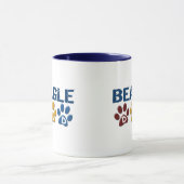 BEAGLE DAD Paw Print Mok (Midden)