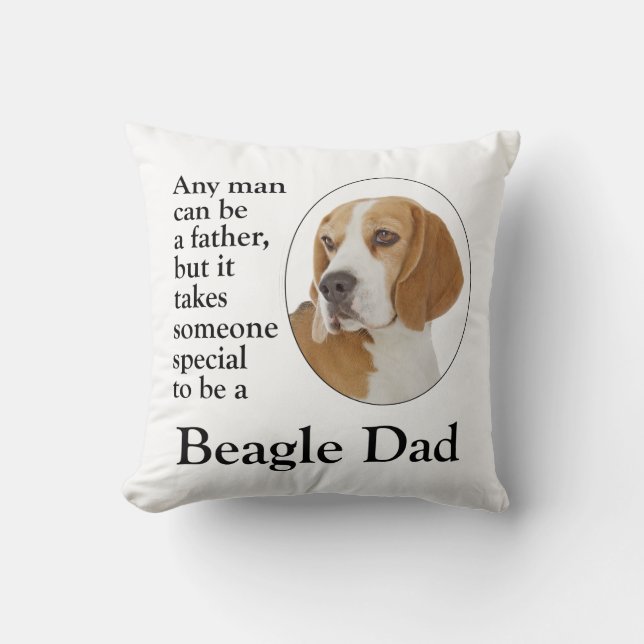 Beagle Dad Pillow Kussen (Voorkant)