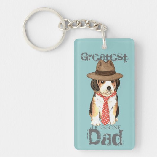 Beagle Dad Sleutelhanger (Voorkant)
