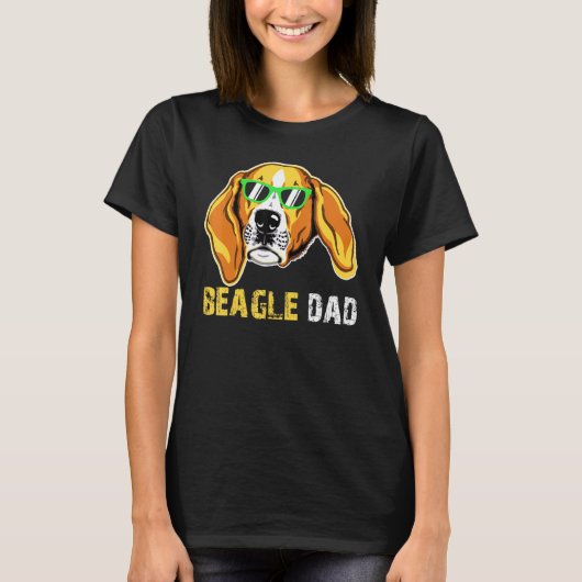 Beagle Dad T-shirt for Beagle Dog EIGENAARS Father (Voorkant)