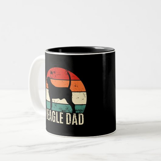 Beagle Dad Tweekleurige Koffiemok (Voorkant links)