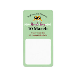 Beagle-dag stationaire labels