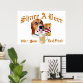 Beagle deelt een poster van Beer (Thuiskantoor)