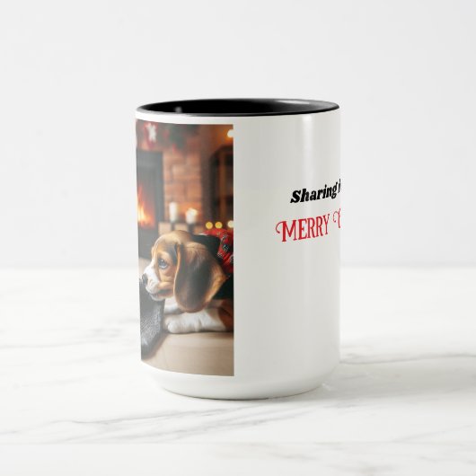 Beagle Delen Kerst Koffie Mok Cup (Midden)
