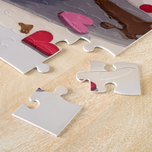 Beagle Devouring Valentine's Chocolate Box Legpuzzel (Zijkant)