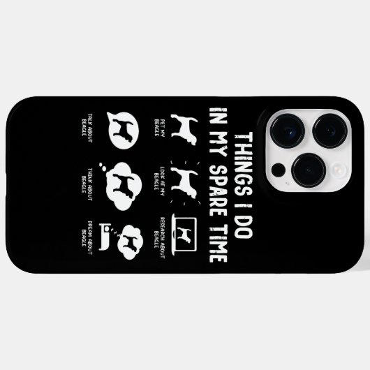 Beagle Dingen besparen weinig tijd/grappige beagle Case-Mate iPhone Case (Achterkant (horizontaal))